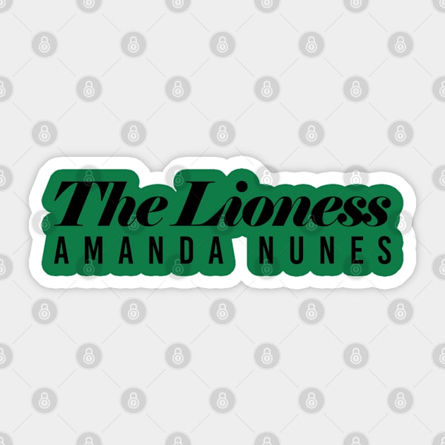 The Lioness Amanda Nunes Sticker by cagerepubliq